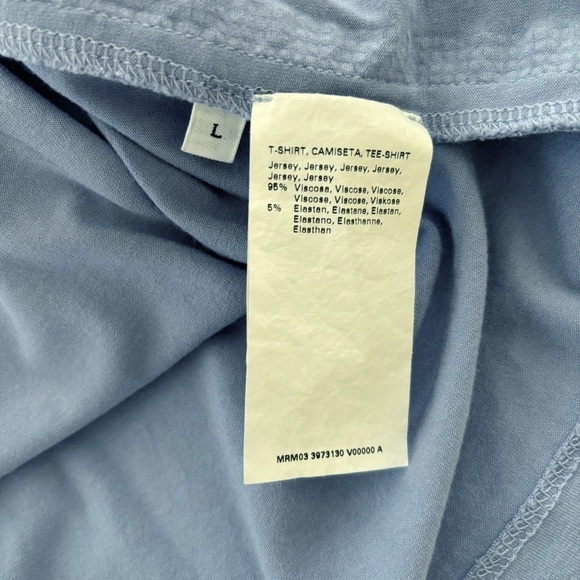 Marina Rinaldi Voyage Embellished T Shirt Large Short Sleeve Blue - Picture 6 of 8